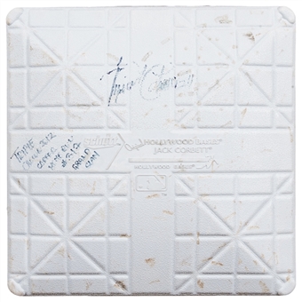 2012 Miguel Cabrera Game Used, Signed & Inscribed 3rd Base Used on 9/18/12 for Career Home Run #317 (MLB Authenticated & JSA)